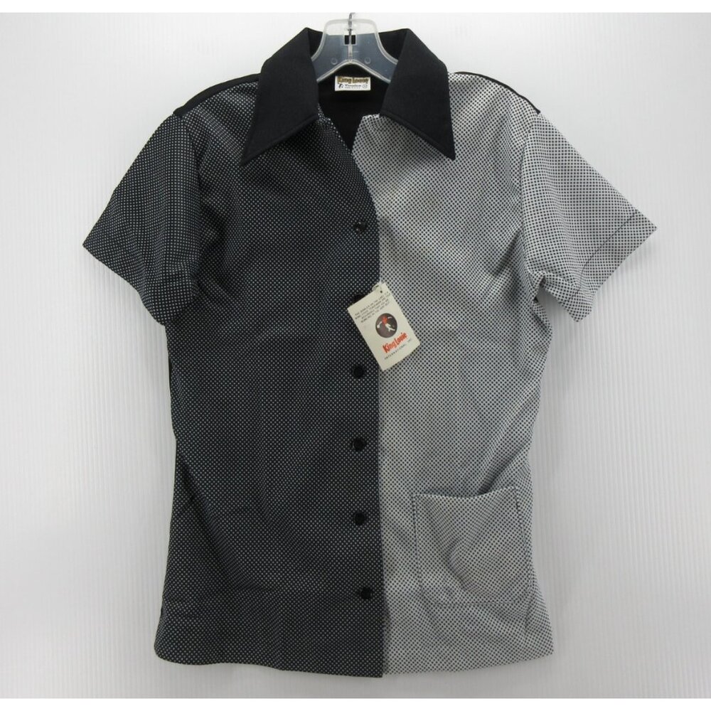 VINTAGE King Louie Top 32 Bowling Shirt 70s Rockabilly USA Small NEW